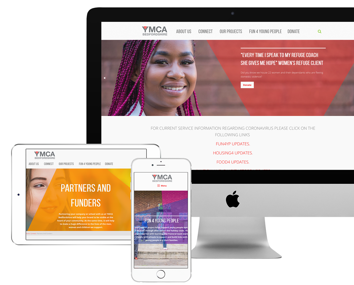 YMCA Bedfordshire responsive images