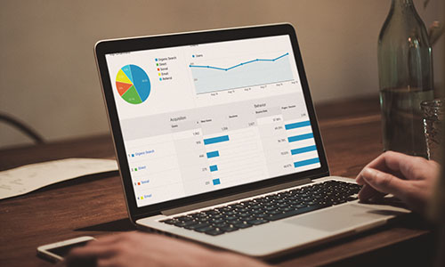 Google analytics on a computer screen